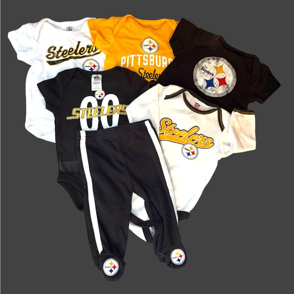 Pittsburgh Steelers Six Piece Baby Bundle 0-3 Months, EUC - Picture 16 of 16